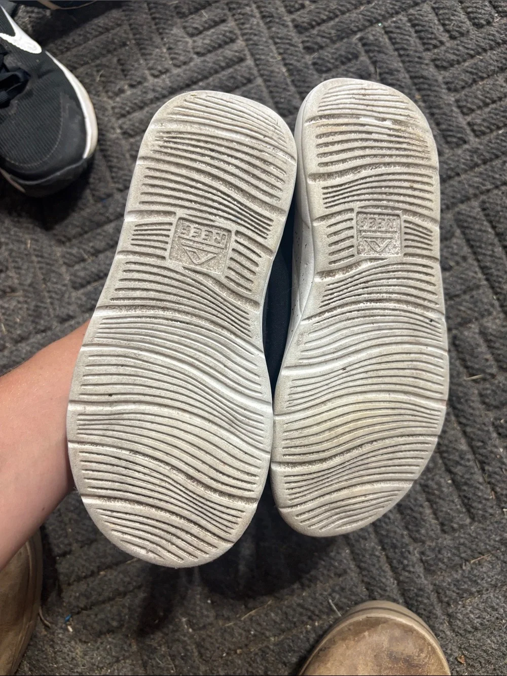 Reef Kids Black Slip-On Sneakers with Blue Lining